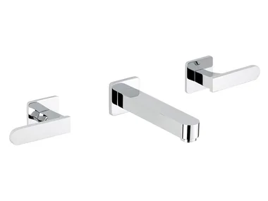 PROFIL METAL WITH LEVER - Wall mounted basin mixer _ THG Paris